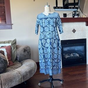 Asian boho dress w pockets